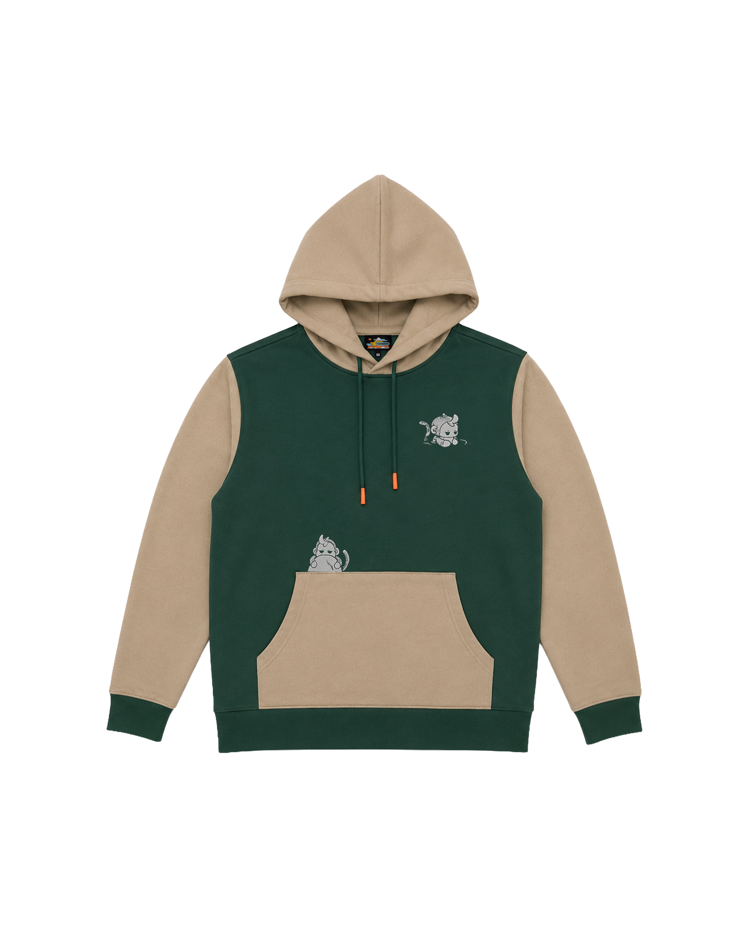 Hot Springs Hoodie  - Taupe/Green
