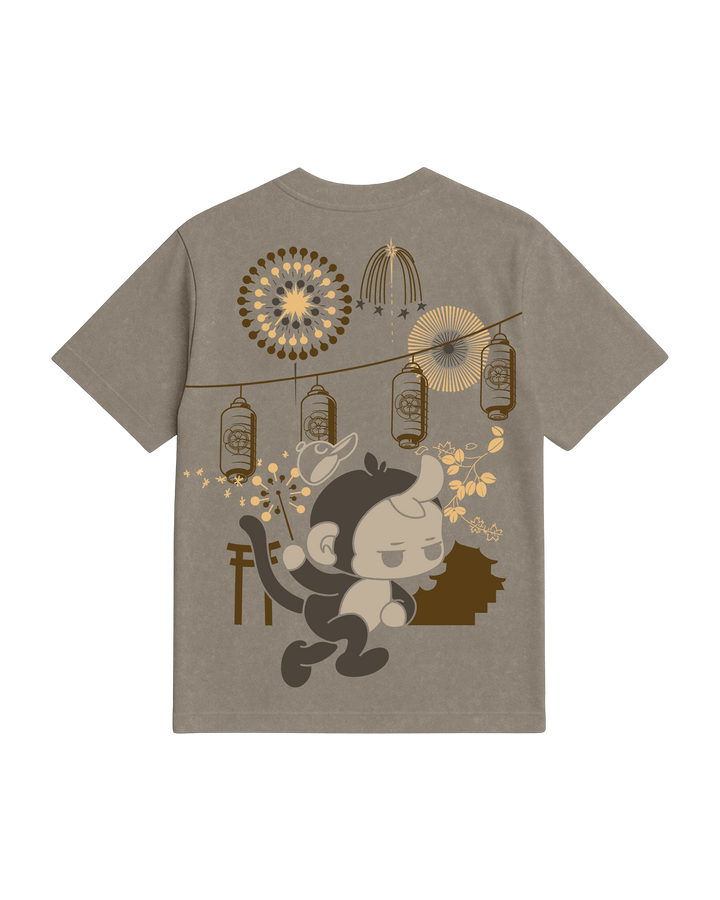 Fireworks Tee - Vintage Brown